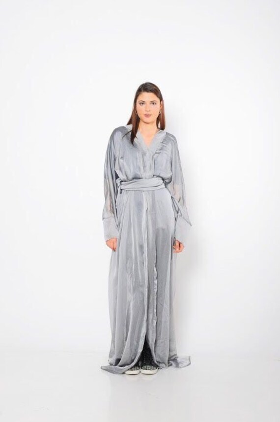 silver kaftan dress