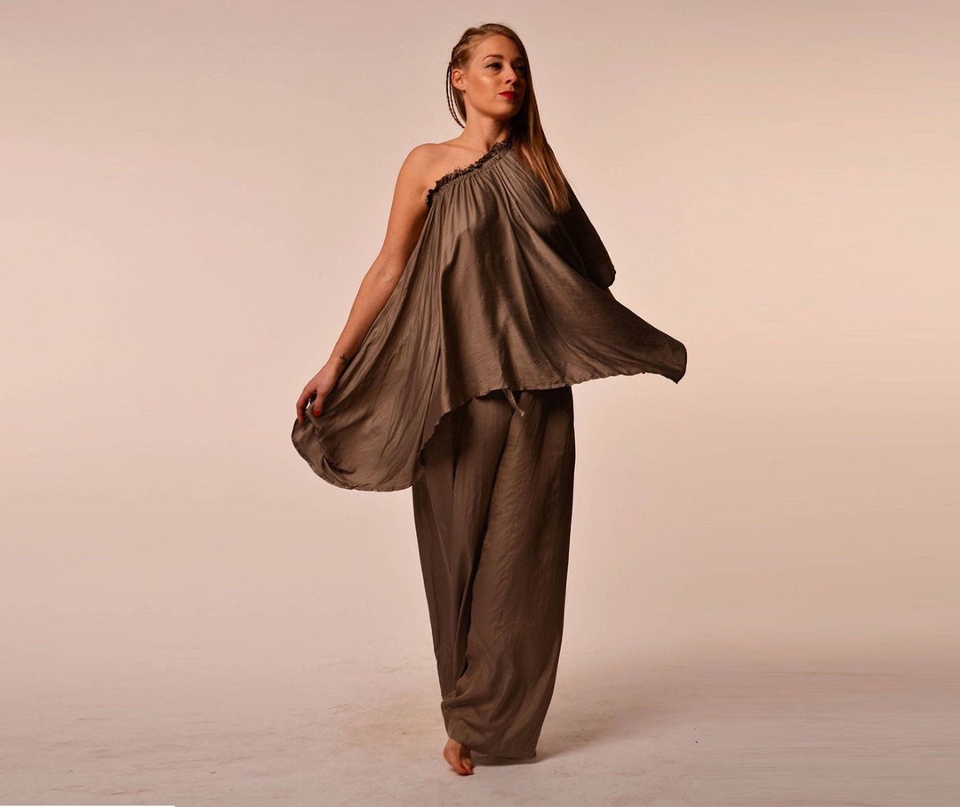Ensemble tenue d invitee de mariage pantalon palazzo et haut ensemble de vetements pour femme vetements grande taille tenue pour femme costume oversize ensemble tunique et pantalon Etsy France