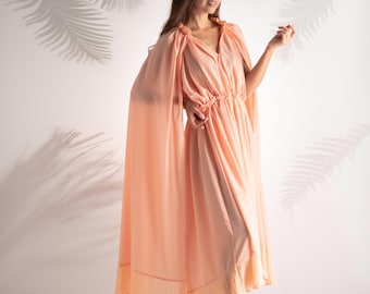 LISTO PARA ENVIAR Vestido Infinity para mujer, vestido de cóctel color coral, vestido para la madre de la novia, ropa de verano para mujer, vestido para invitada de boda, vestido de dama de honor
