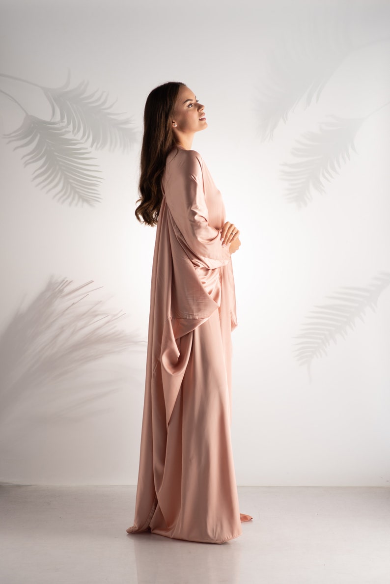 Kaftan Abaya Dress, Womens Clothing, Blush Abaya Dress, Formal Maxi Dress, Ethereal Dress, Wedding Guest Dress, Evening Dress, Plus Size image 2