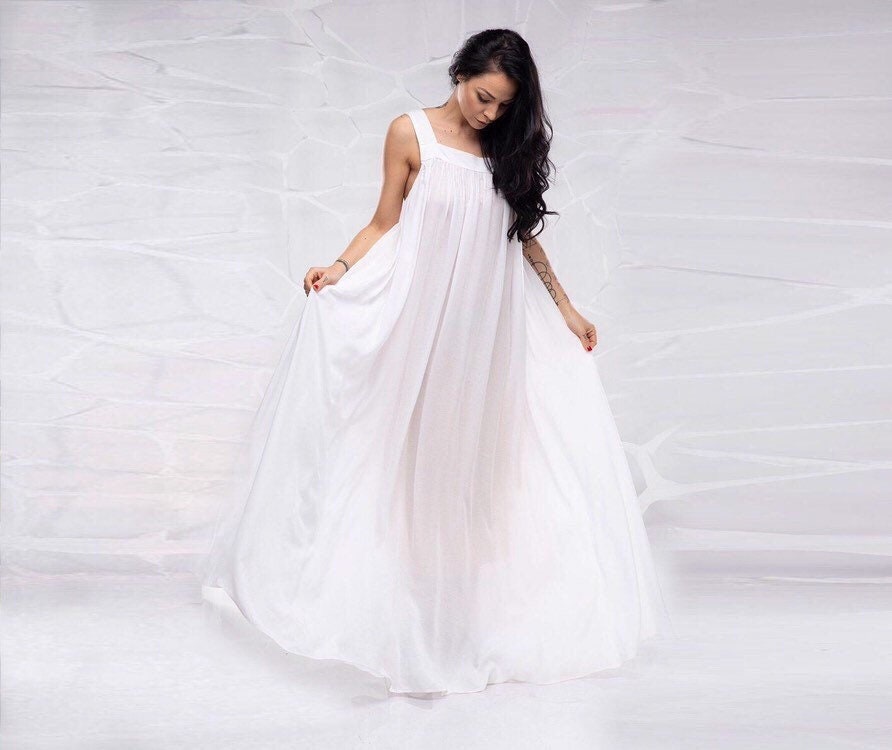 white tank maxi dress