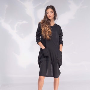 Black plus size dress for women - Steampunk Clothing and Accessories