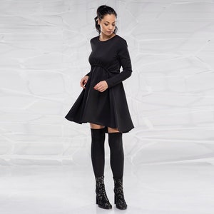 Little Black Dress, Gothic Dress, Short Dress, Mini Dress, Long Sleeve Dress, Plus Size Clothing, Oversize Dress, Cocktail Dress,Night Dress