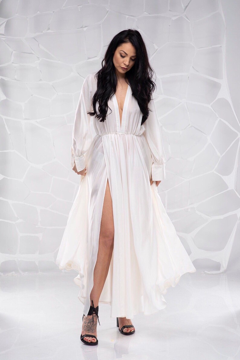 sexy white maxi dress