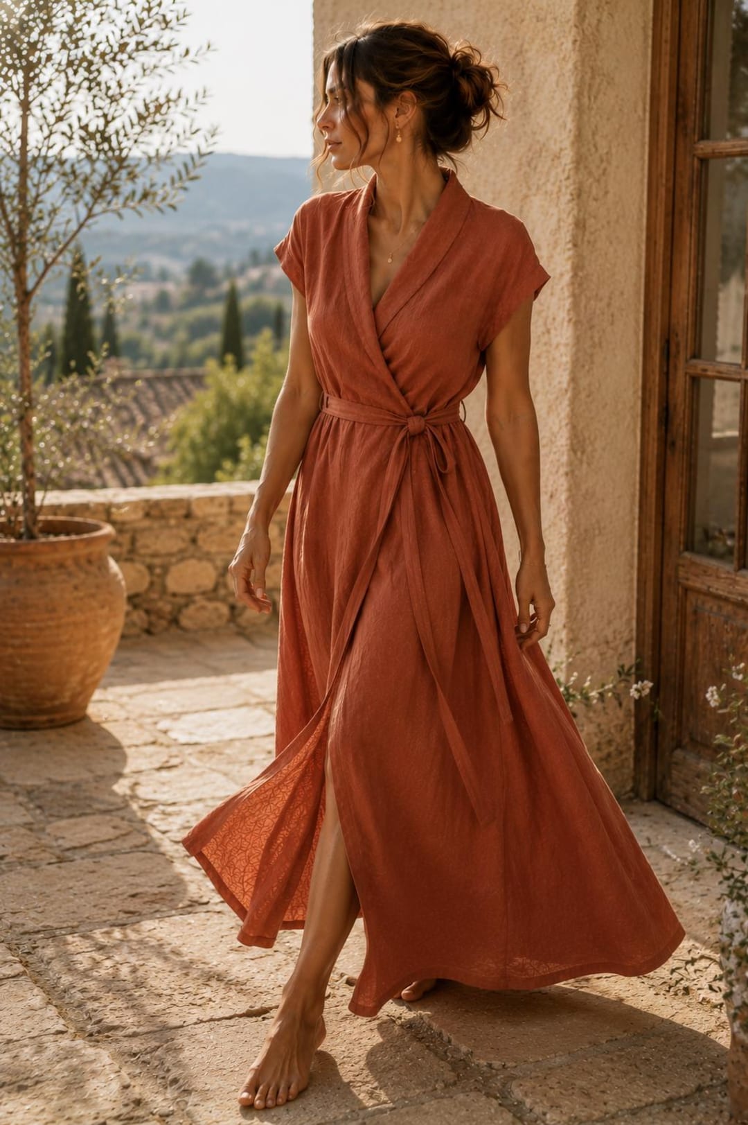 terracotta dress KissProm A-Line Ruched Chiffon Spaghetti Strap Bridesmaid in Terracotta, / 12 flutter sleeves KissProm One-Shoulder Ruched Sheath Satin