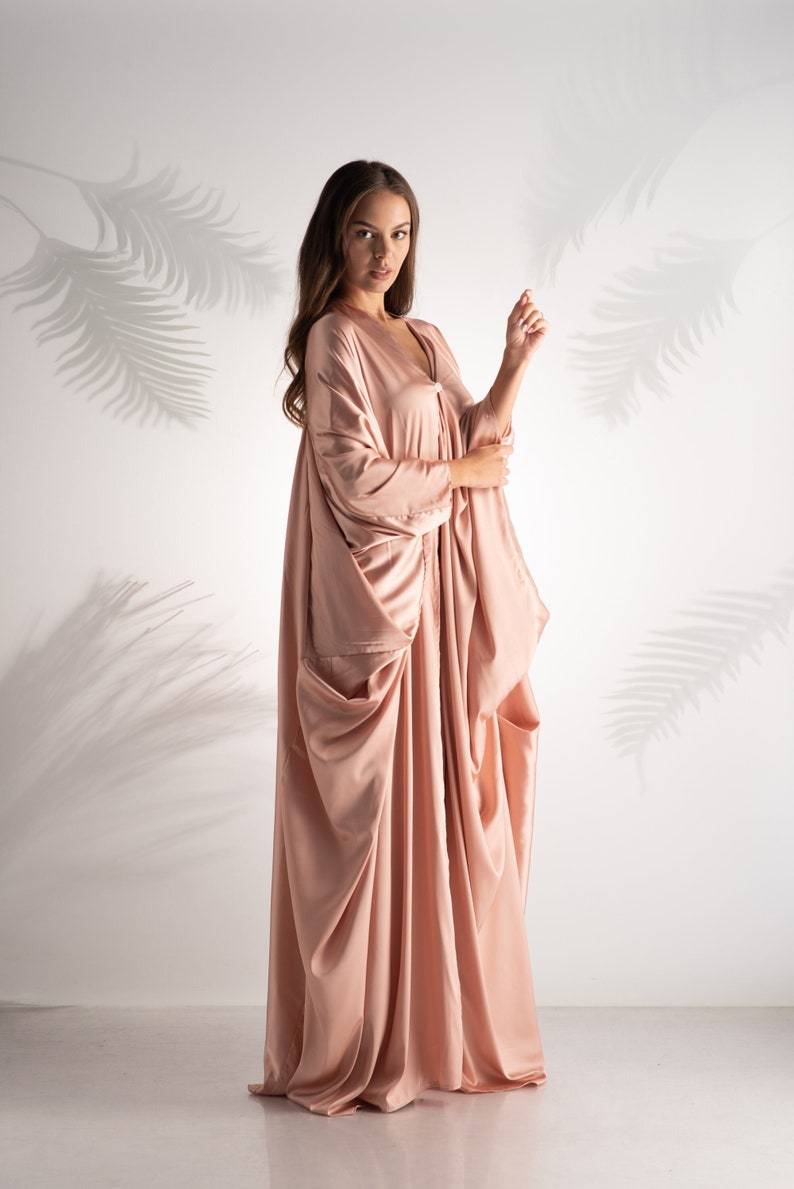 Kaftan Abaya Dress, Womens Clothing, Blush Abaya Dress, Formal Maxi Dress, Ethereal Dress, Wedding Guest Dress, Evening Dress, Plus Size Blush