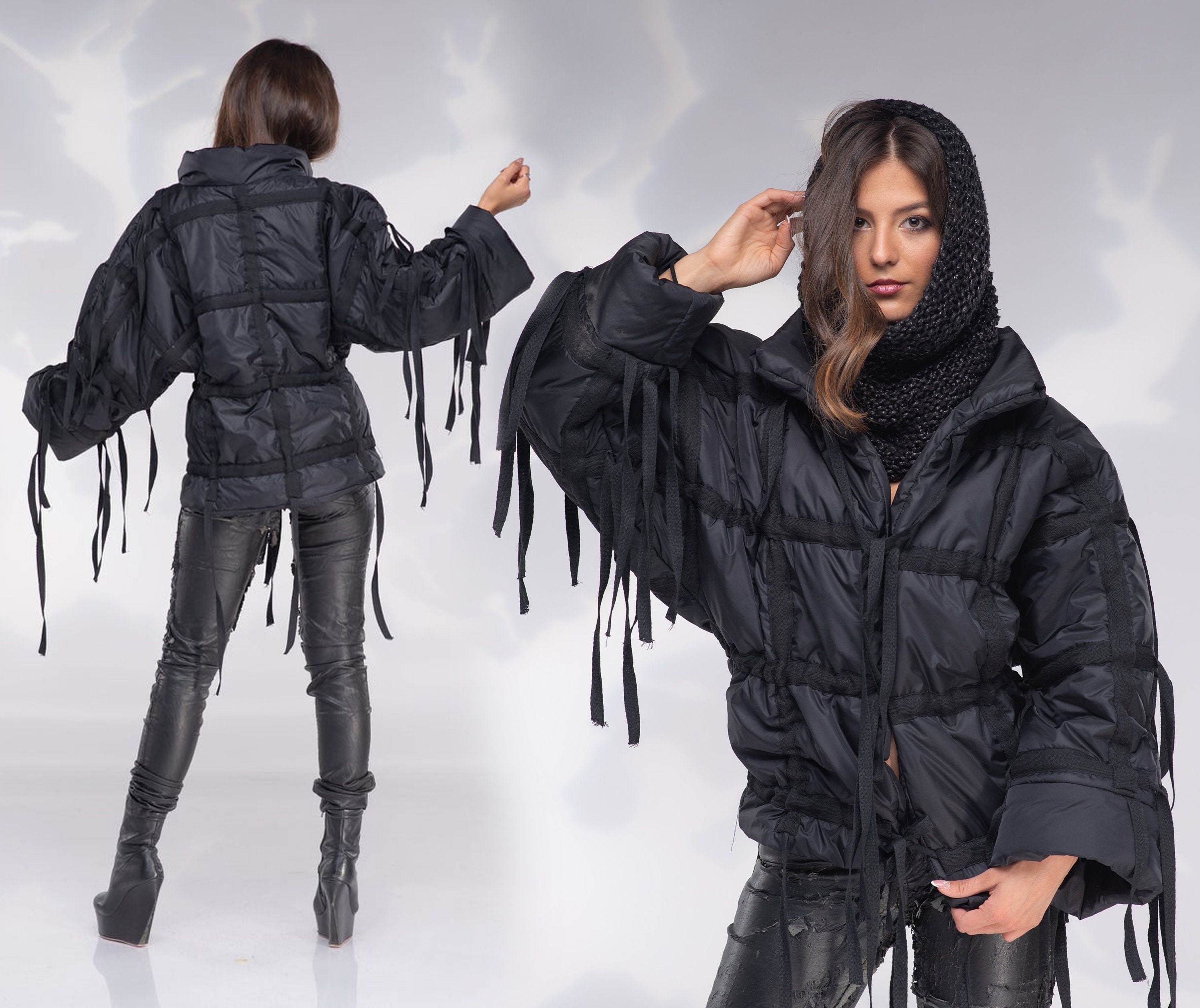 Avant Garde Jacket, Puffer Jacket, Winter Jacket, Black Coat Avant Garde Jacket, Puffer Jacket, Winter Jacket, Black Coat