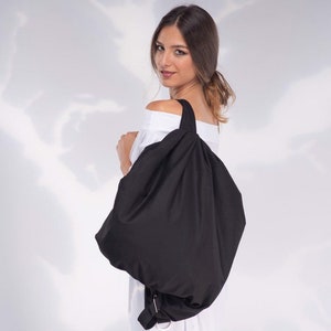 Sac à dos en cuir, sac à dos noir, sac à dos rond, sac à dos en laine, sac à dos de voyage, sac à dos femme, sac à dos en cuir, cadeau d'anniversaire, sport