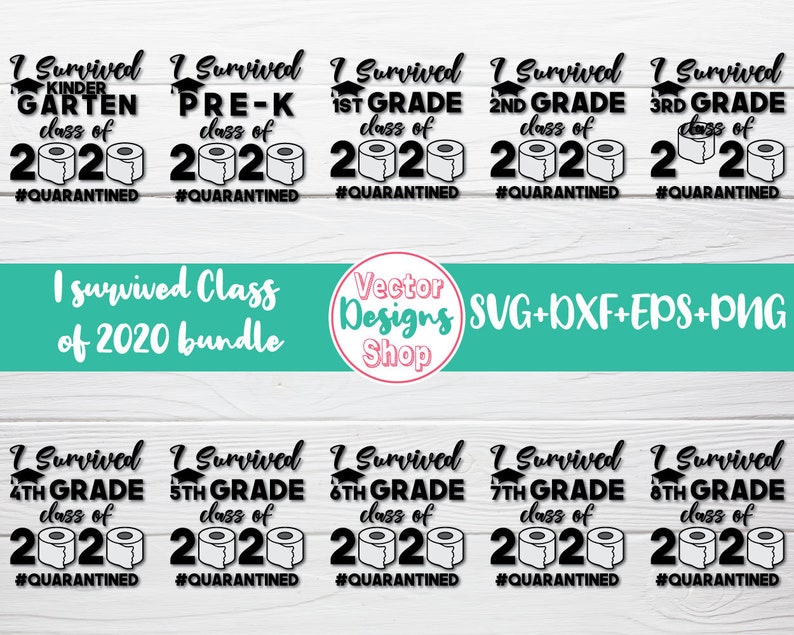 Download I survived Class of 2020 Quarantined svg bundle Pre-k svg ...