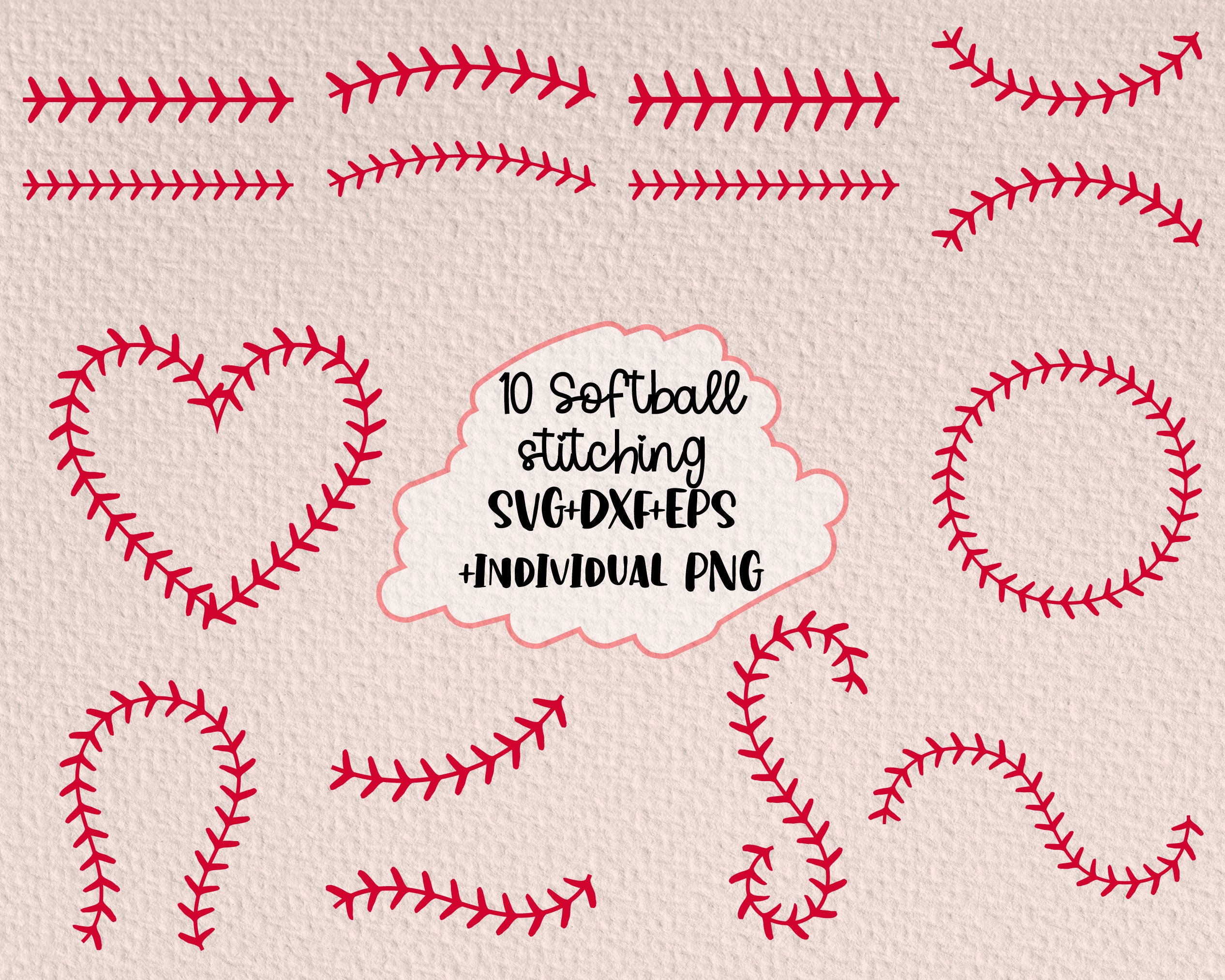 10 Softball Stitching SVG bundle baseball stitching svg Etsy
