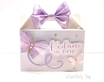 Butterfly Gable Box, Butterfly candy box, Favor Box, Butterfly Birthday decor, Favor Bags, Treat boxes