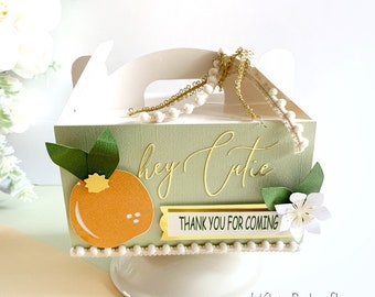 Clementine Baby Shower, Hey Cutie Favor Box, Little Cutie Birthday Theme,