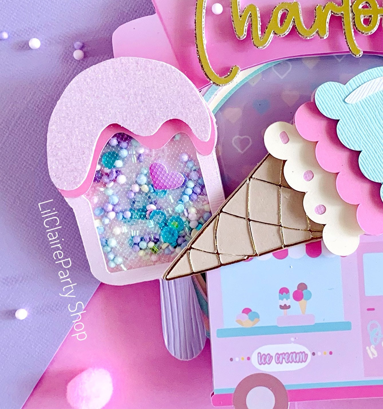 Ice cream Cake Topper