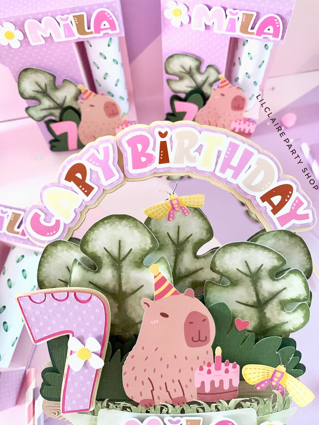 Capybara Torten Deko Set - Lustige Tier Figuren Für Kuchen