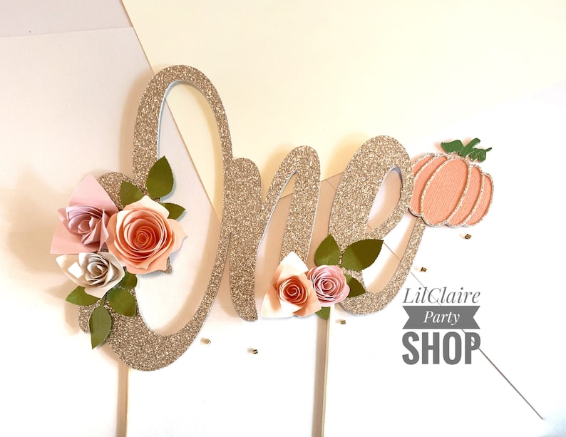 Little Pumpkin Birthday Pumpkin party theme Boho Cake Topper. Pumpkin Cake Topper My Little Pumpkin 1st Birthday party