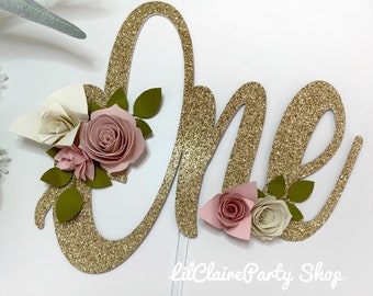 One Cake Topper, Boho Party Decor, First Birthday