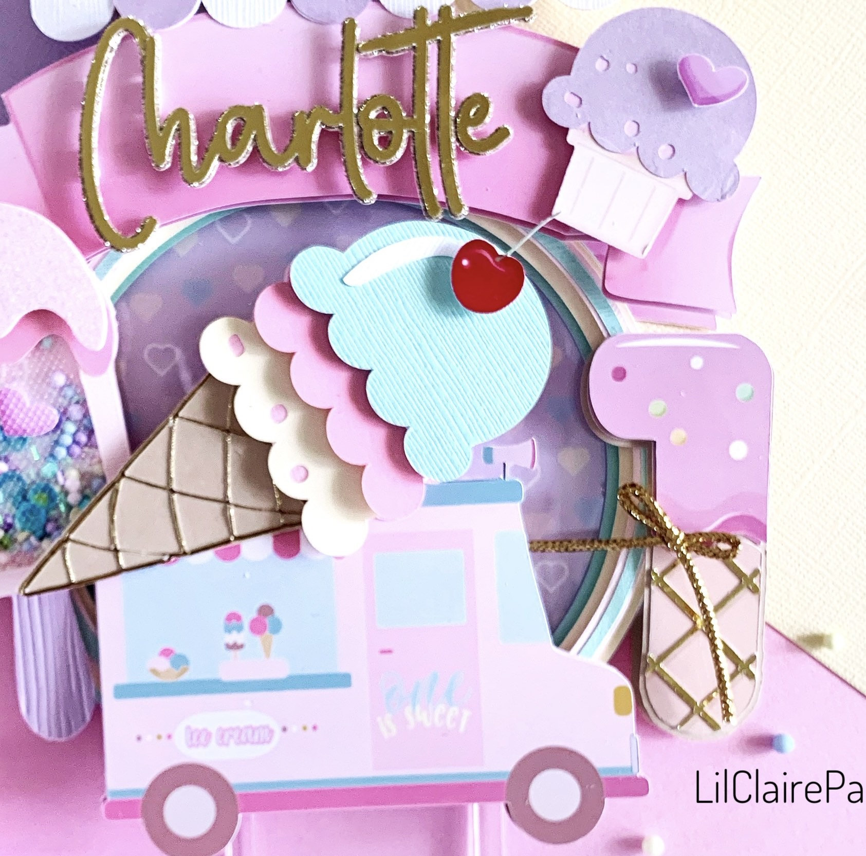 Ice cream Cake Topper