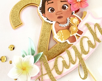 Baby Moana Cake Topper, Moana Birthday decor