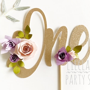Boho cake topper, One cake Topper, Smash Cake Topper, Girl Birthday , First Birthday Cake Topper.