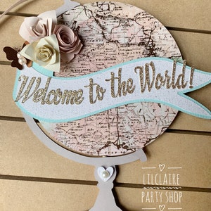 Adventure Cake Topper, Travel Baby Shower, Retirement Party Theme, First Birthday, Travel Birthday, Bridal Shower image 3