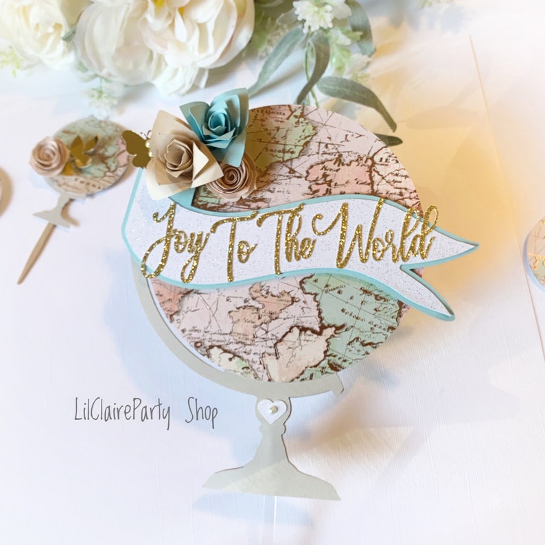 Adventure Cake Topper, Travel Baby Shower, Retirement Party Theme, First Birthday, Travel Birthday, Bridal Shower image 9