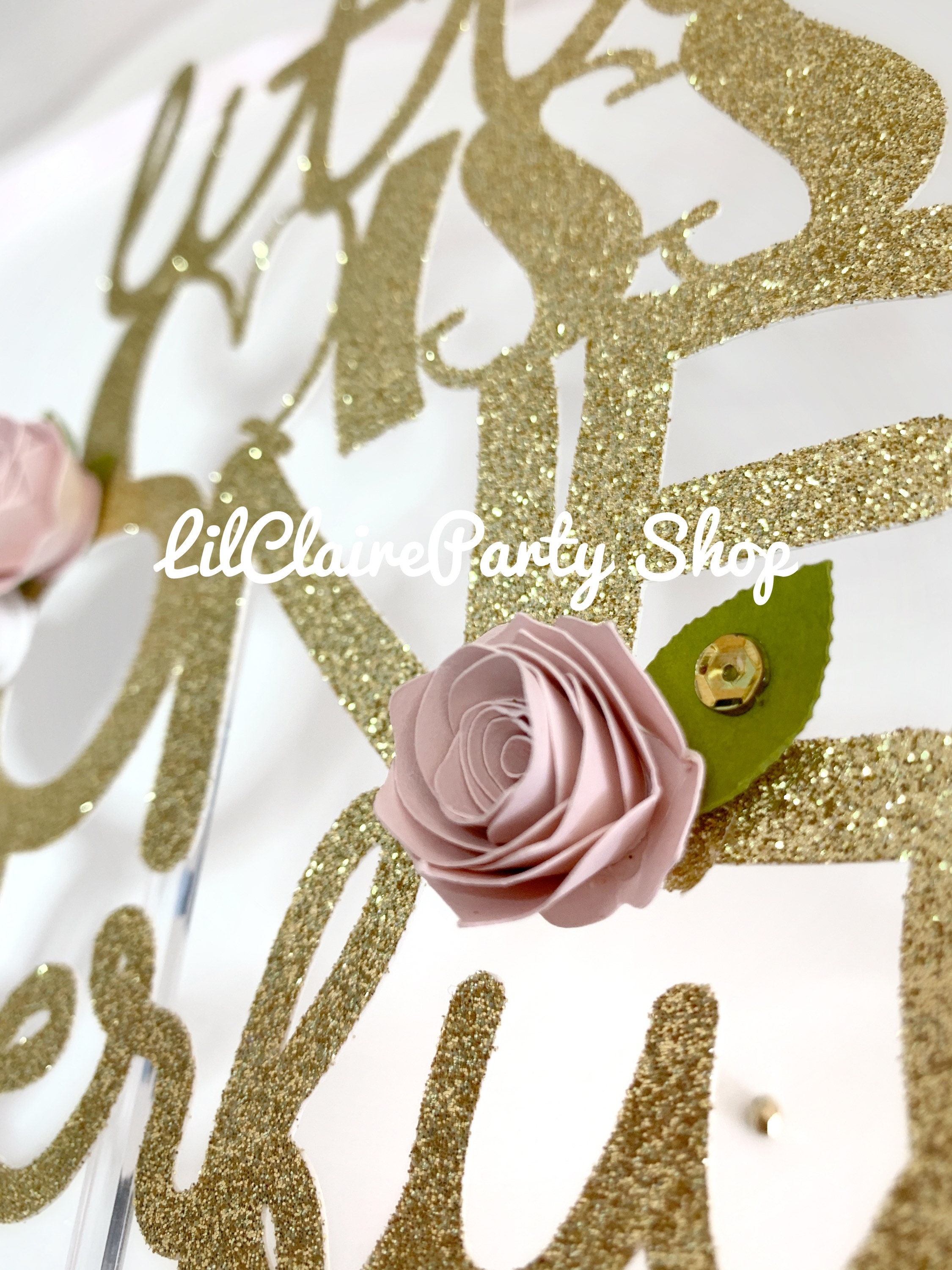 Little Miss Onederful Cake Topper – First Birthday Glitter Topper With ...