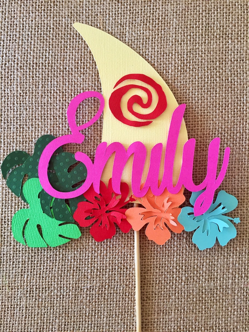 Moana Sail Boat Cake Topper Etsy