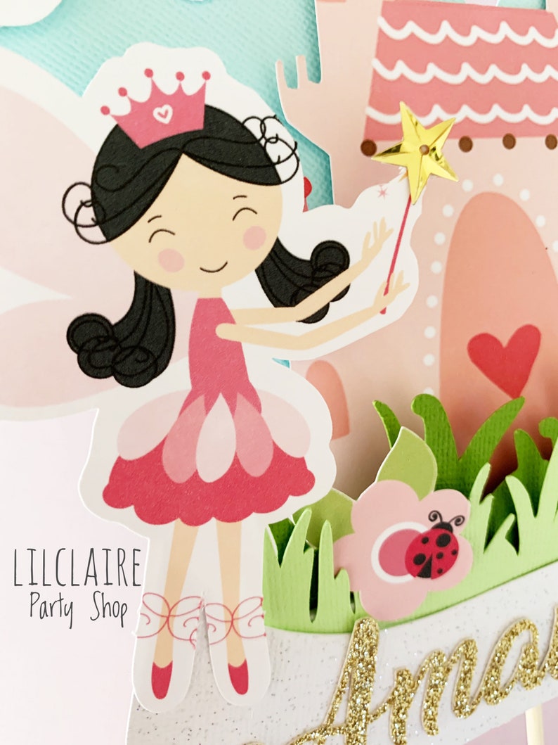 Fairytale Cake Topper Fairy Tale Princess Birthday Theme Etsy