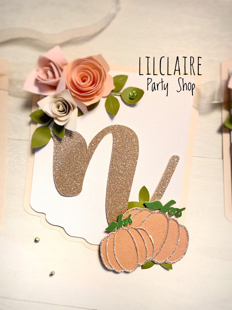 Little Pumpkin Birthday Pumpkin party theme Boho Cake Topper. Pumpkin Cake Topper My Little Pumpkin 1st Birthday party