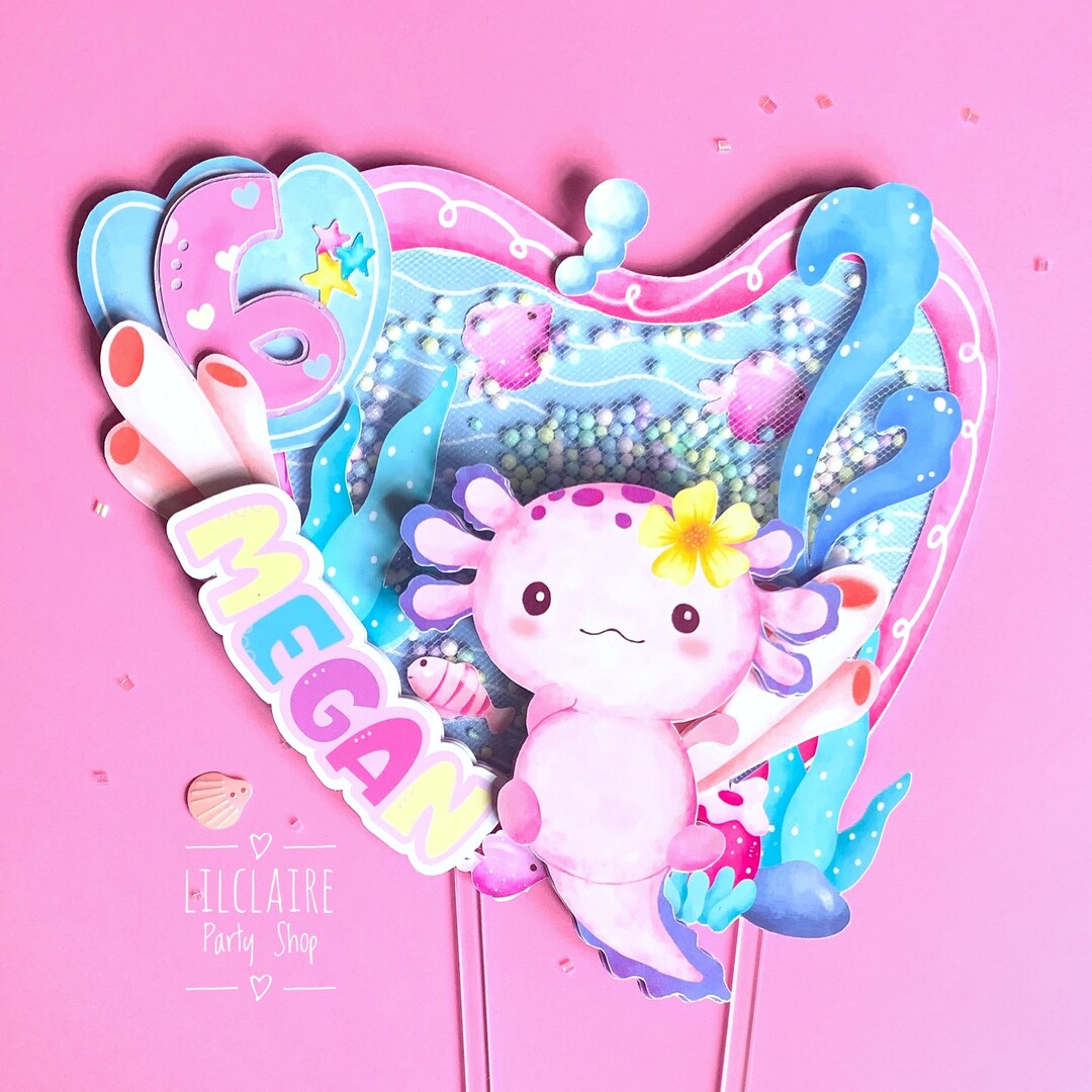 Axolotl Cake Topper Set - 26 Pcs Underwater Figurines With Coral, Shells & Starfish For Ocean Party - View #7