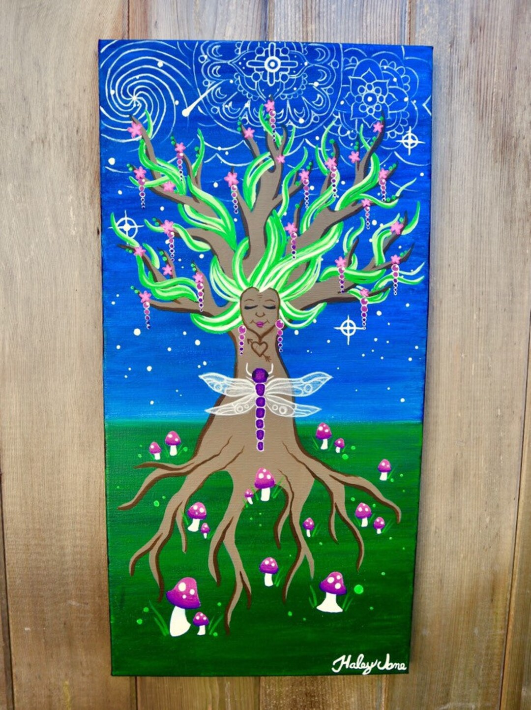 Mother Earth Tree Maiden Pagan Painting Made With Love and Magick - Etsy