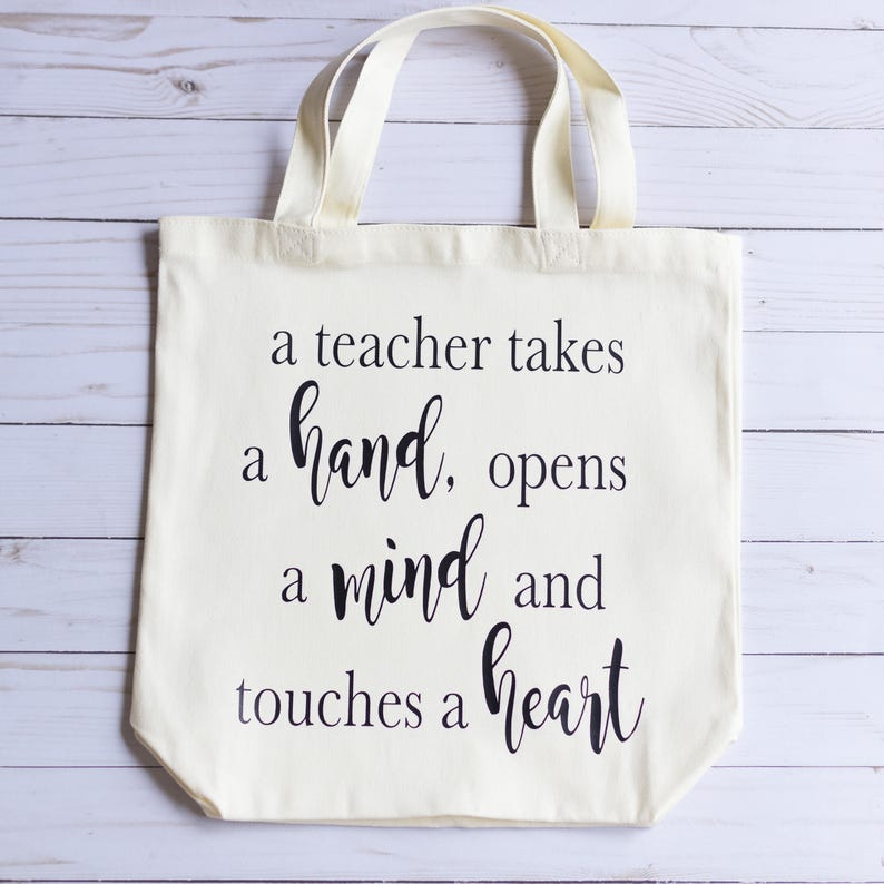 Teachers Canvas Book Tote Bag for Teachers Birthday Teacher Etsy Teachers Canvas Book Tote Bag for Teachers Birthday Teacher Etsy