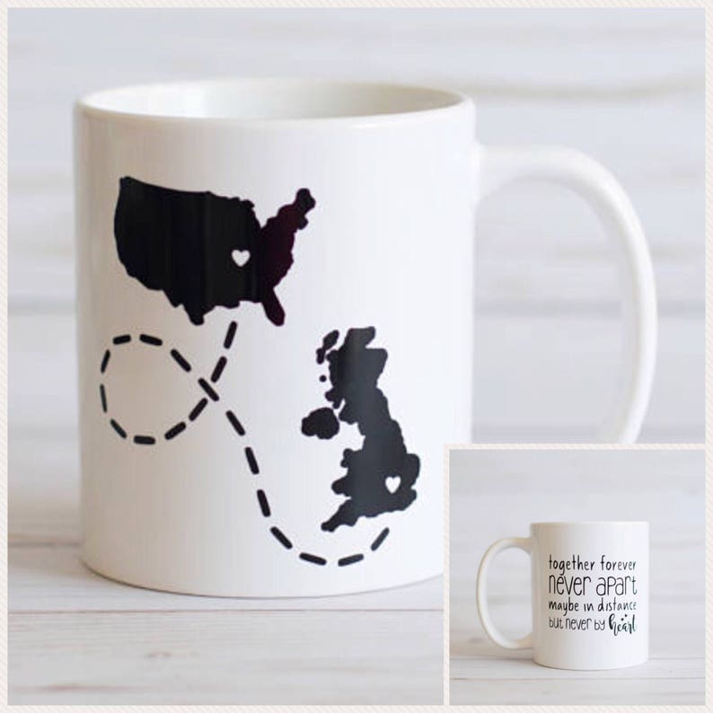 Long Distance Coffee Mug Country to Country State to State image 0