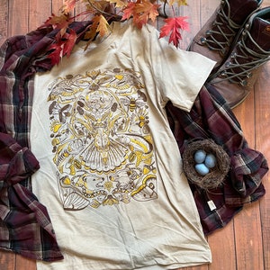 Missouri Flora & Fauna Native Wildlife Screen Printed Graphic Tee and Crewneck Sweatshirt, Cottagecore Gift, Light Academia Field Guide Art