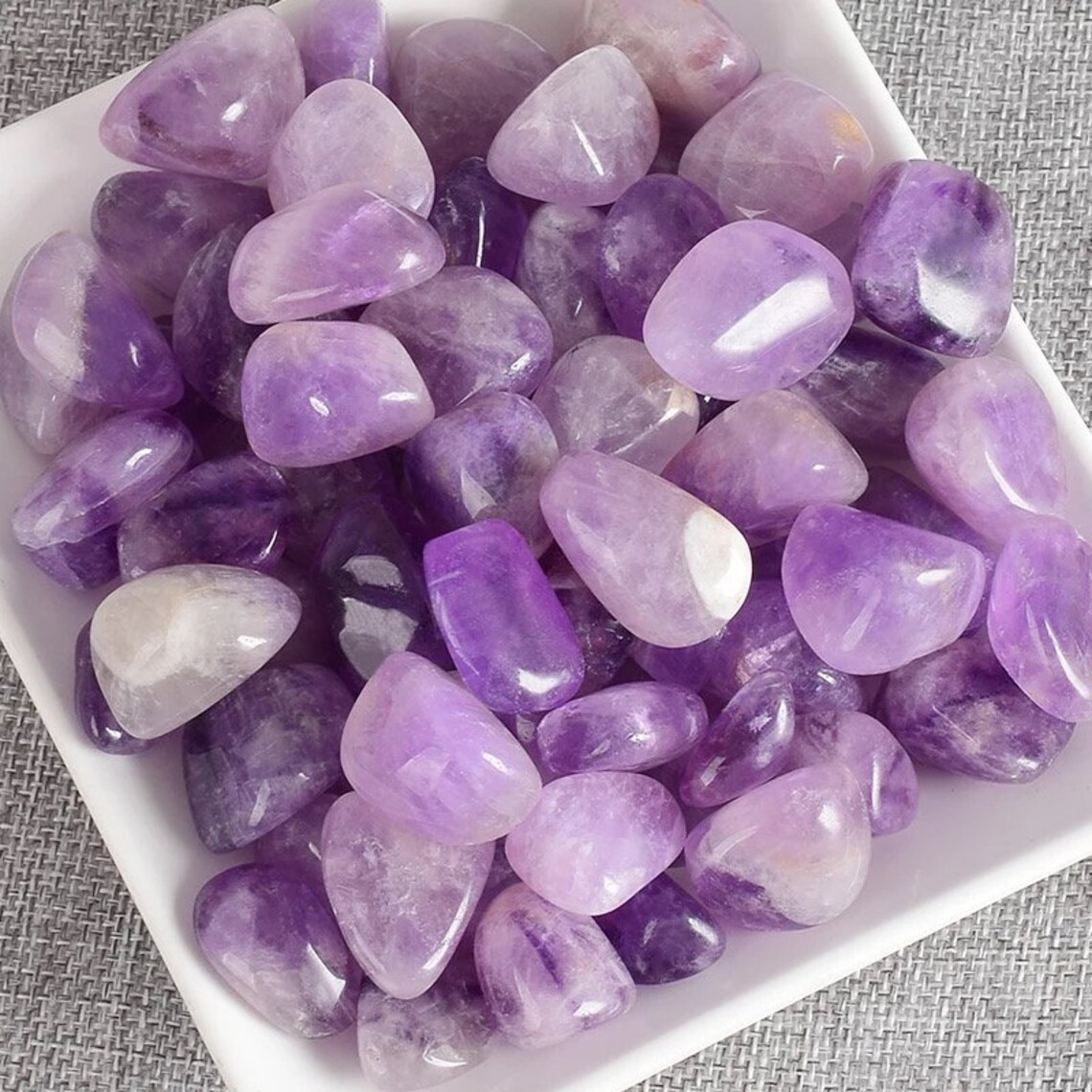 Amethyst Quartz Tumbled Smooth Crystal Etsy