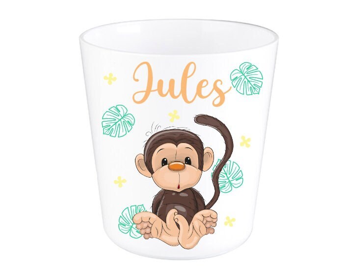 Gobelet/Verre Incassable Personnalisé Enfant Singe