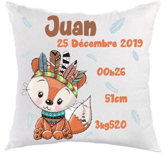 Coussin Naissance Renard