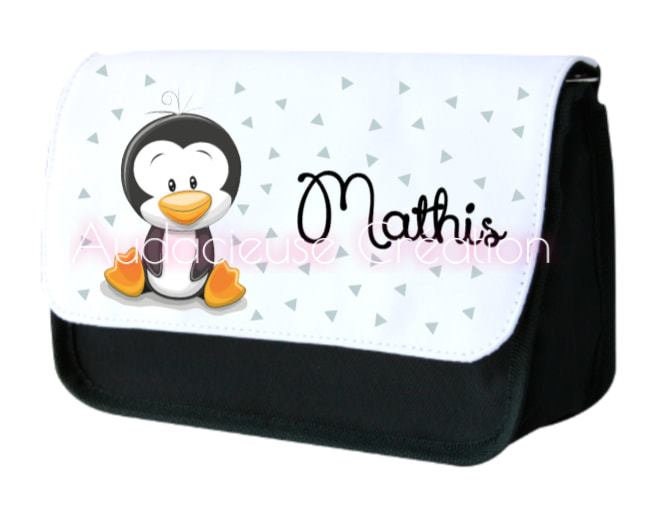 Trousse Personnalisée Pingouin Écolier