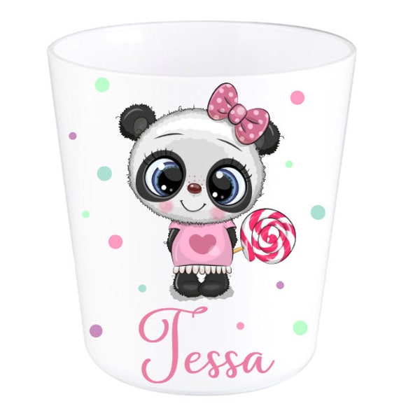 gobelet/verre incassable personnalisé enfant panda sucette