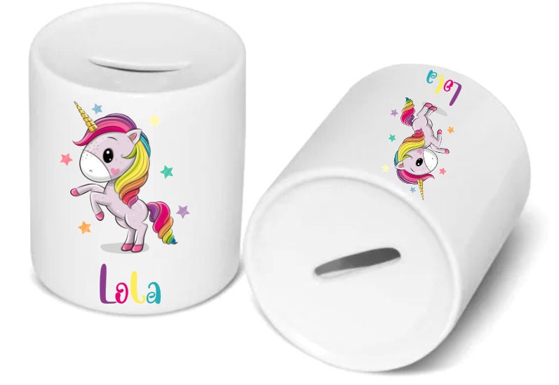 Tirelire en Céramique Personnalisée Licorne
