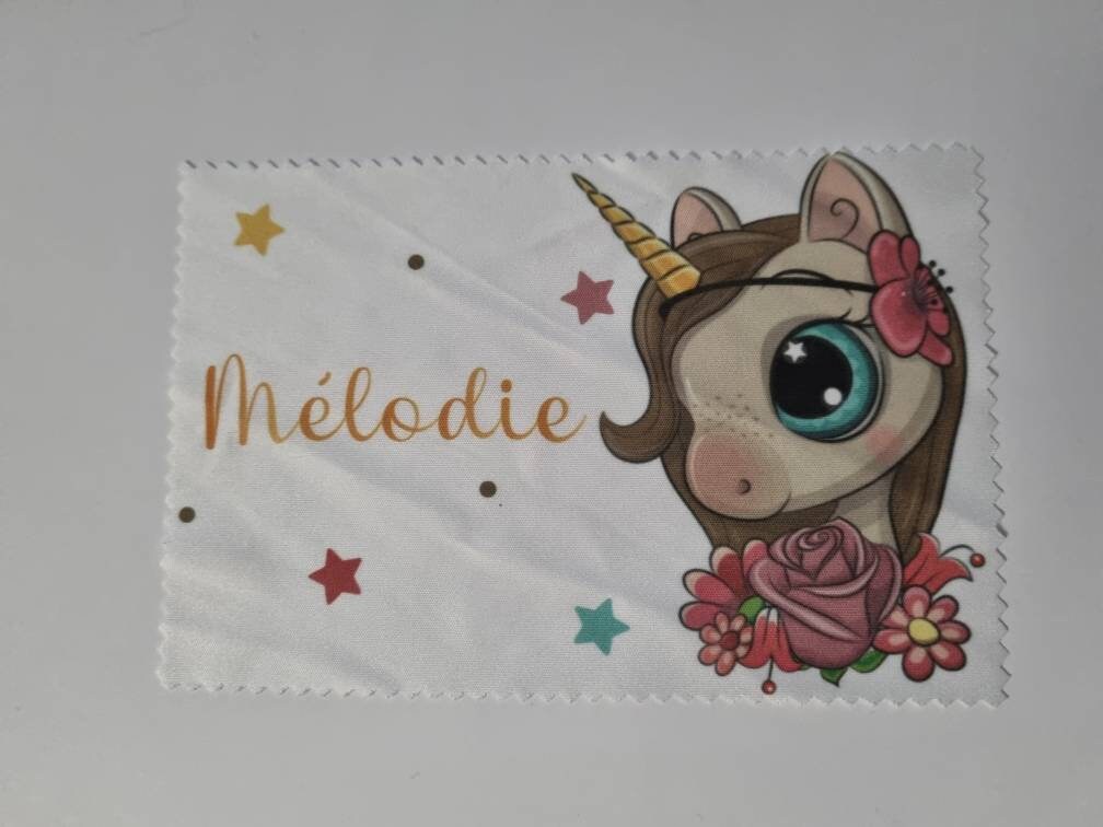 Lingette Microfibre Licorne Personnalisée/Essui Lunettes Lingette Écran Téléphone Switch