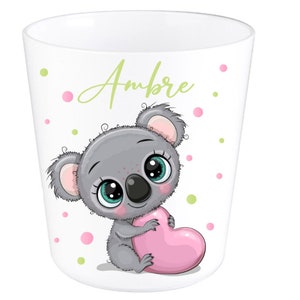 personalized unbreakable child koala cup/glass