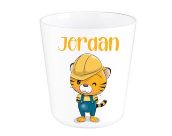 personalized cup/glass child school work