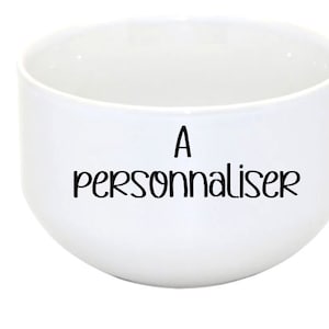 Ceramic bowl to personalize with first name and pattern
