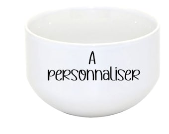 Ceramic bowl to personalize with first name and pattern