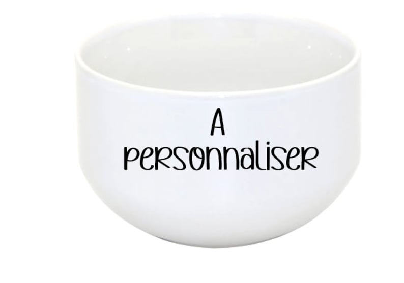 Ciotola in ceramica da personalizzare con nome e motivo immagine 1