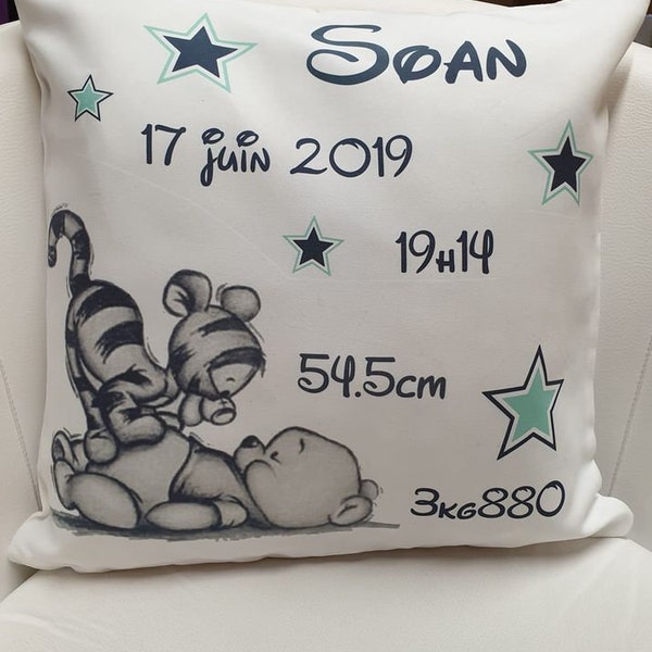 Coussin naissance winnie et tigrou