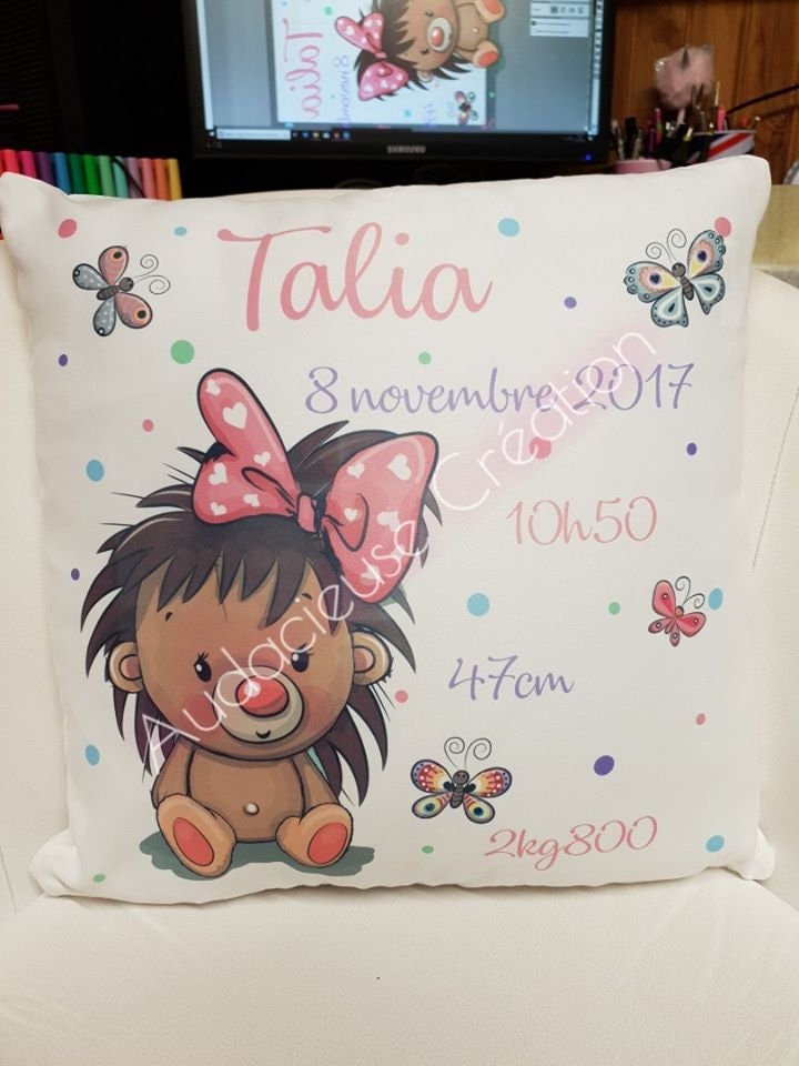 Coussin Naissance Niglotte/Hérisson