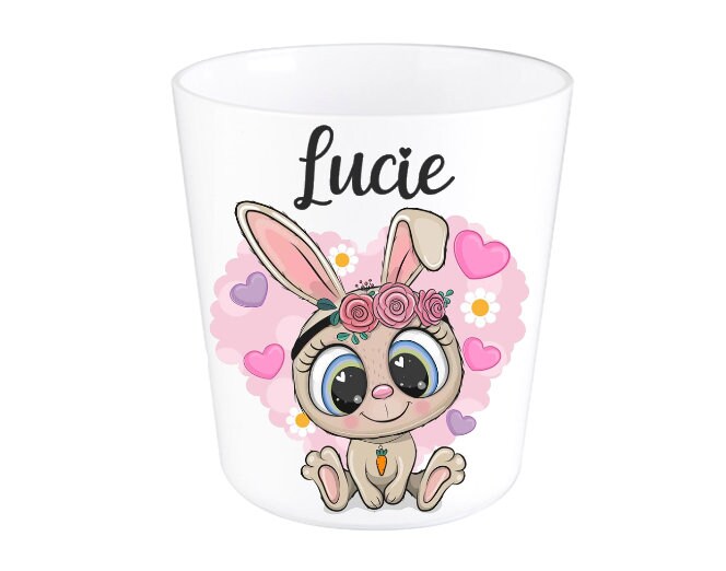 Gobelet/Verre Personnalisé Enfant École Lapin