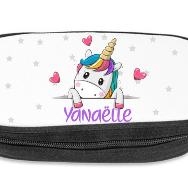 Trousse école personnalisée licorne